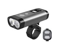 Sprednja kolesarska luč RAVEMEN PR2000, 2000 lm, 6000 mAh, aluminij, IPX8 - PR2000