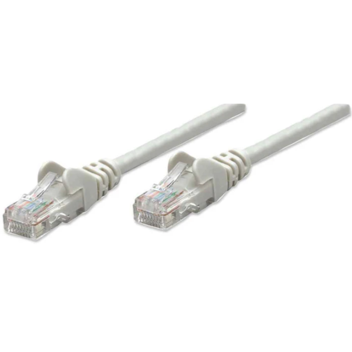 Intellinet Cat6, CCA, U/UTP, PVC, RJ45, 0.5m, sivi