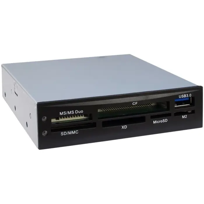 Inter-Tech Multicardreader CI-01, card reader (black)