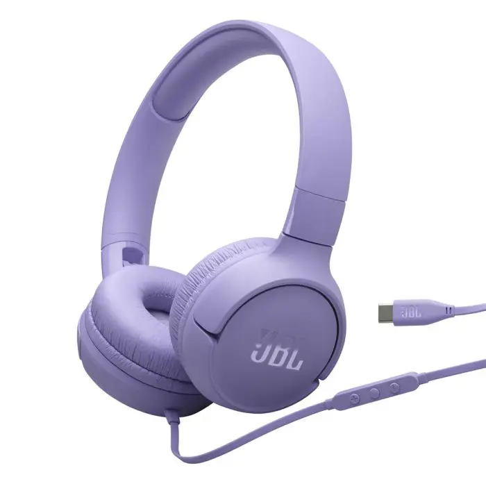 JBL Tune 520 USB-C žične Slušalice, vijolične