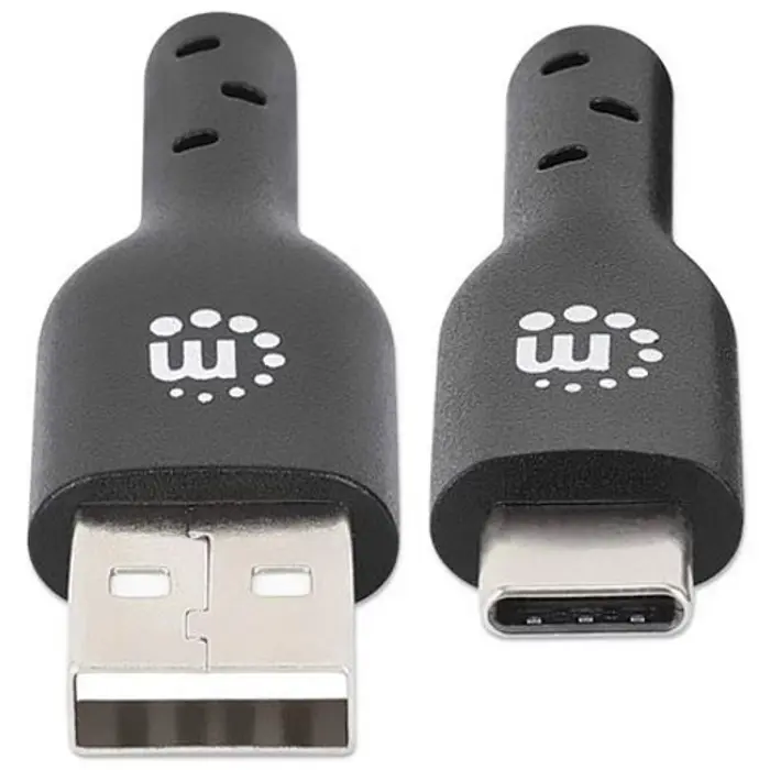 Manhattan kabel USB 2.0 na USB-C M/M, 2m,crni