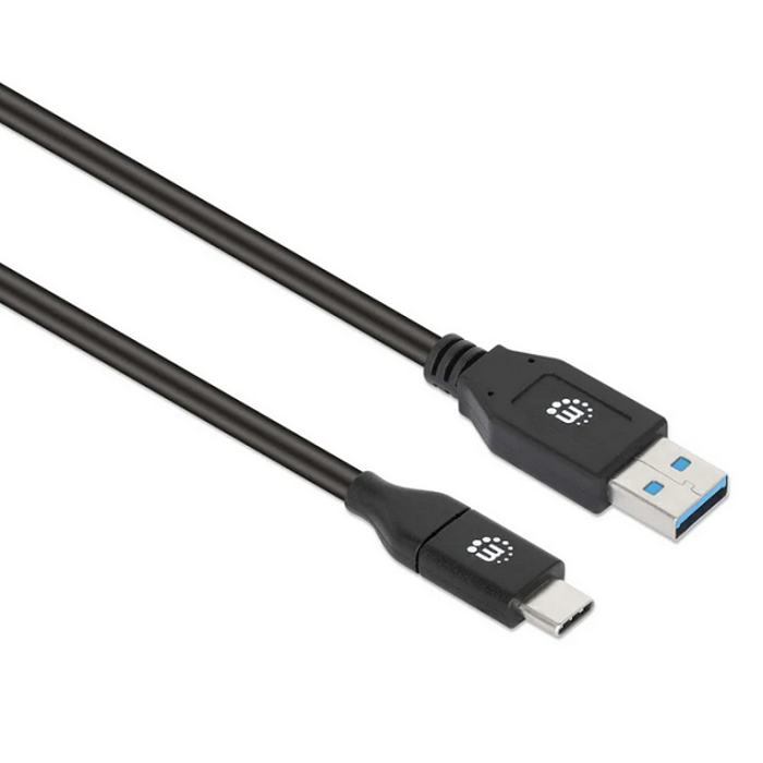Manhattan kabel USB 3.2, USB-A na USB-C, 1m, crni