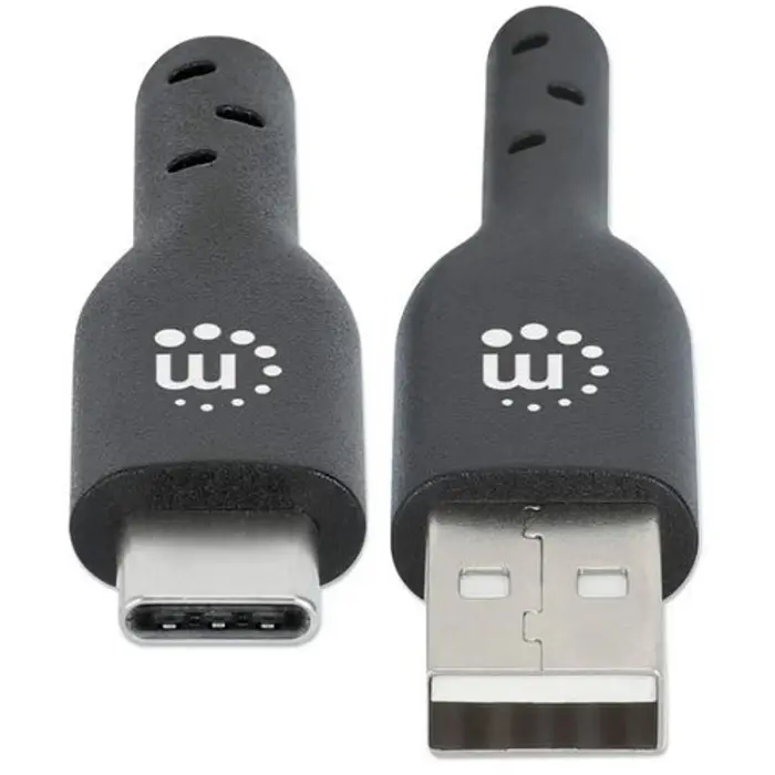 Manhattan kabel USB-C, M/M, 2.0 Type-C, 3m, crni