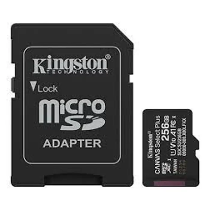 MEM SD MICRO 256GB Kingston Canvas Select Plus + Adapter SDCS3/256GB