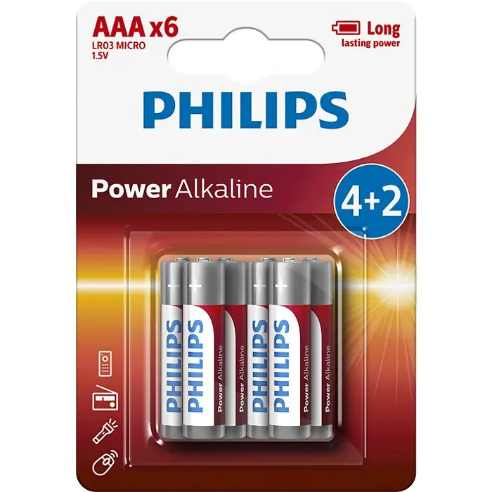 Philips baterije AAA, 4+2 komada