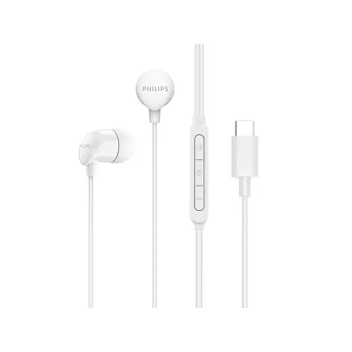 Philips žičane slušalice USB-C TAE2146WT, bijele