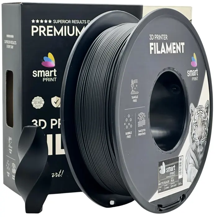 PREMIUM 3D FILAMENT PLA MATTE BLACK 1KG