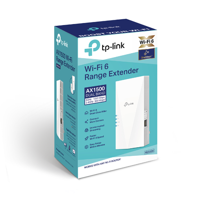 TP-Link RE500X,AX1500 Wi-Fi 6 Range Extender