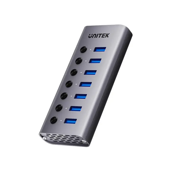 UNITEK HUB USB-A 7-IN-1 WITH SWITCHES