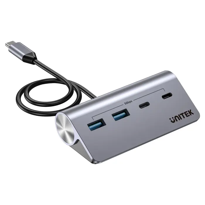 UNITEK HUB USB-C 2X USB-C 2X USB-A 5GBPS ALU