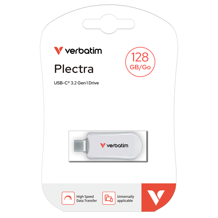 Verbatim Plectra USB-C Flash Drive 128GB, bijeli