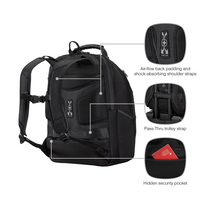 Wenger ruksak (poslovni) Legacy Black Series za prijenosnike do 16", crni