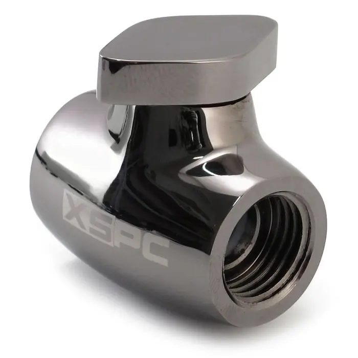 XSPC G1/4 Kugelhahn - Messing, black-Chrome-XS-BALV-BLK