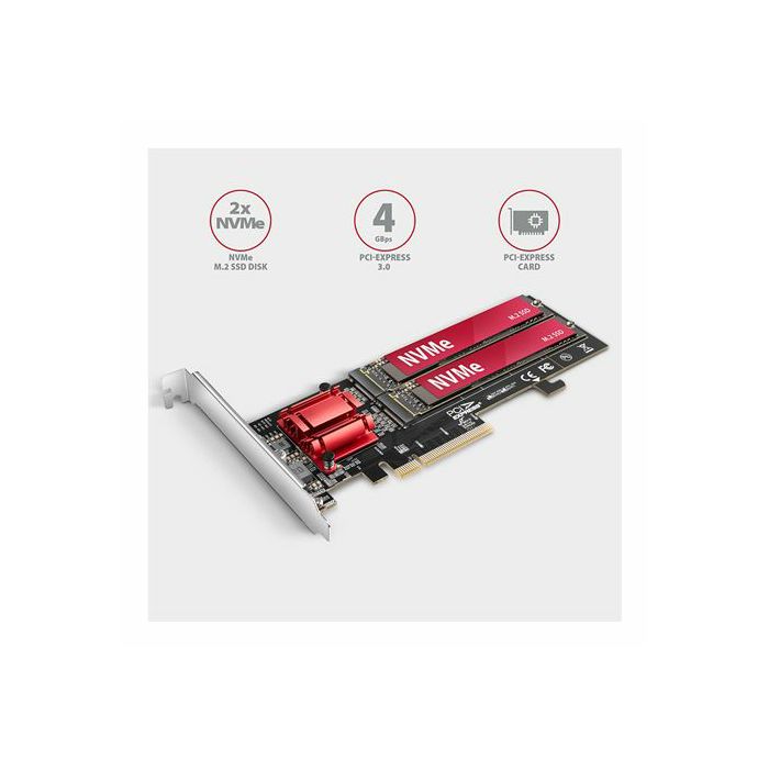 AXAGON PCEM2-ND PCI-E 3.0 8x - M.2 SSD NVMe