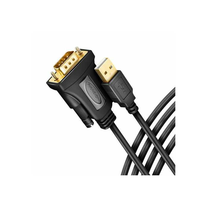CC USB AM 2.0 -> DB9, FTDI chip, ADS-1PQN, 1.5m, Axagone