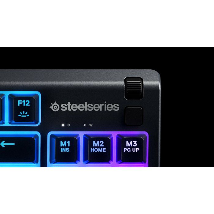 Tipkovnica STEELSERIES Apex 3 TKL, US layout, crna, USB