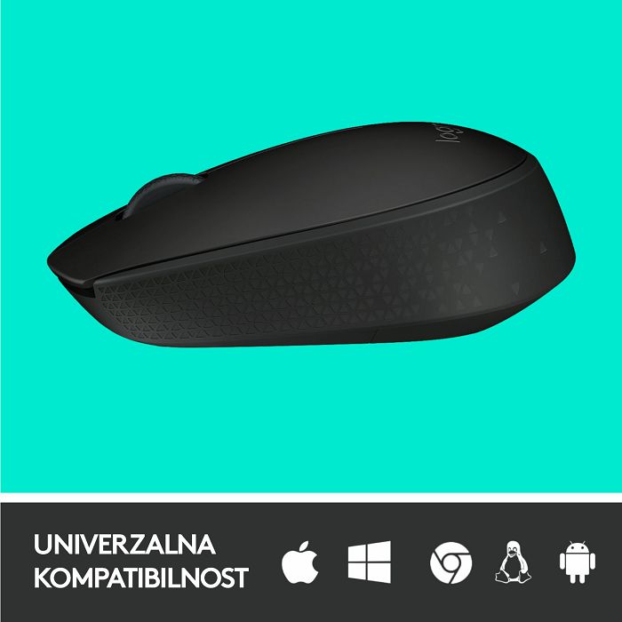 Miš LOGITECH M171, optički, bežični, crni