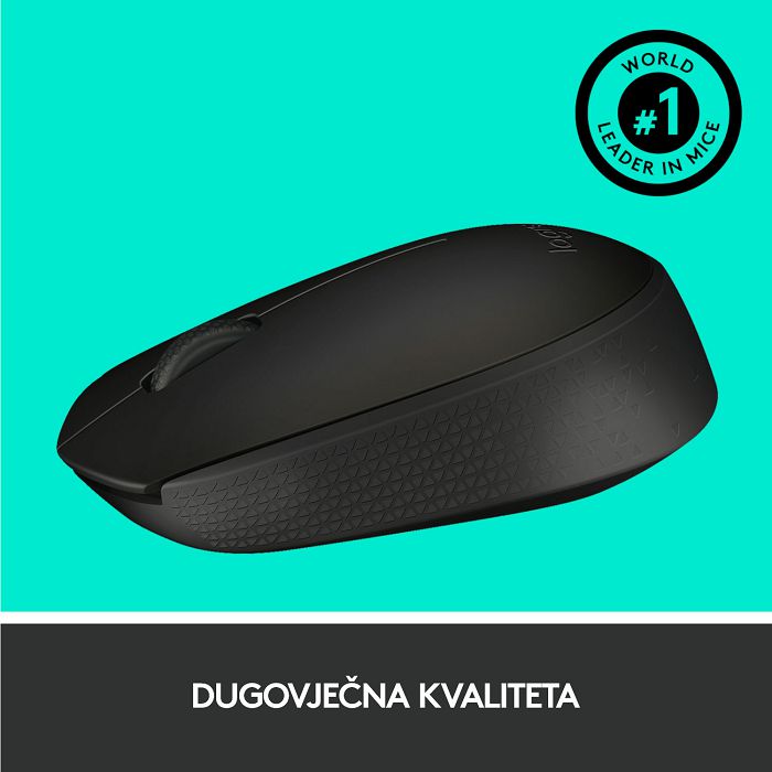 Miš LOGITECH M171, optički, bežični, crni