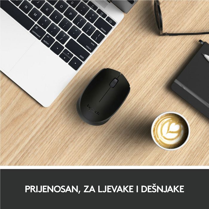 Miš LOGITECH M171, optički, bežični, crni