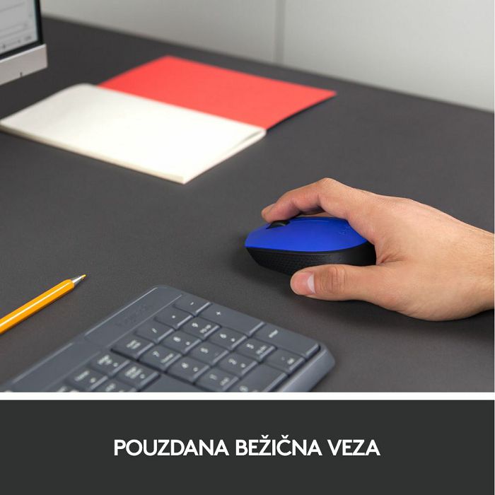 Miš LOGITECH M171, optički, bežični, plavi