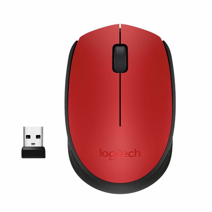 Miš LOGITECH M171, optički, bežični, crveni