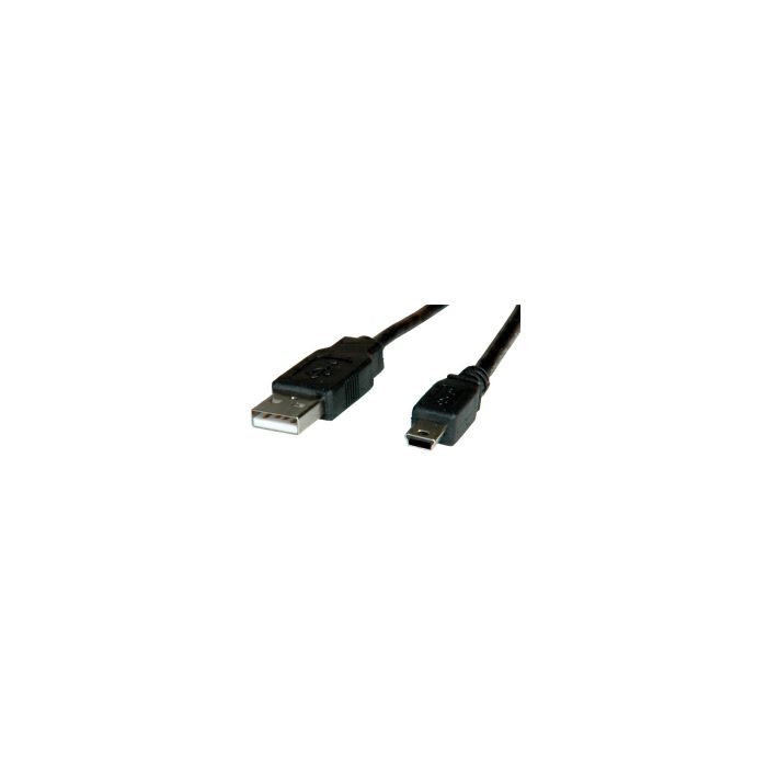 Roline USB2.0 kabel TIP A(M) na Mini 5-pin(M), 1.8m, crni