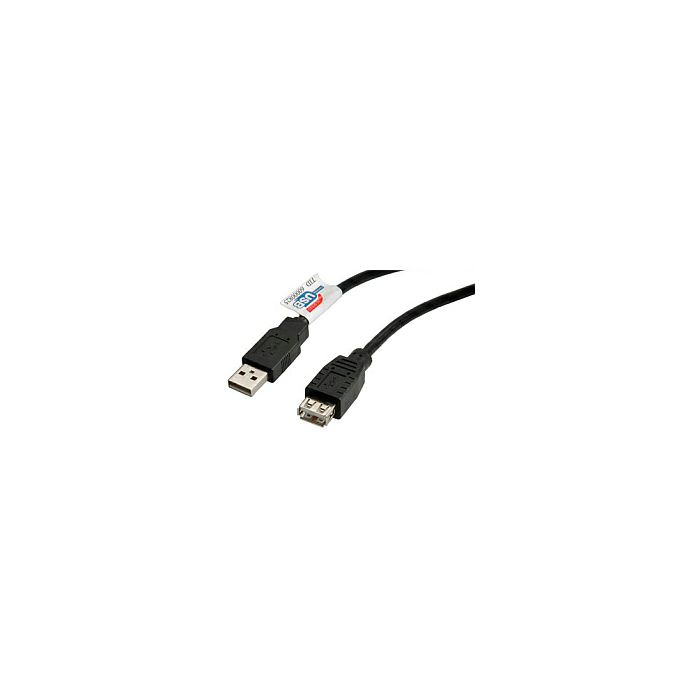 Roline USB2.0 kabel TIP A-A M/F 3.0m, crni (produžni)