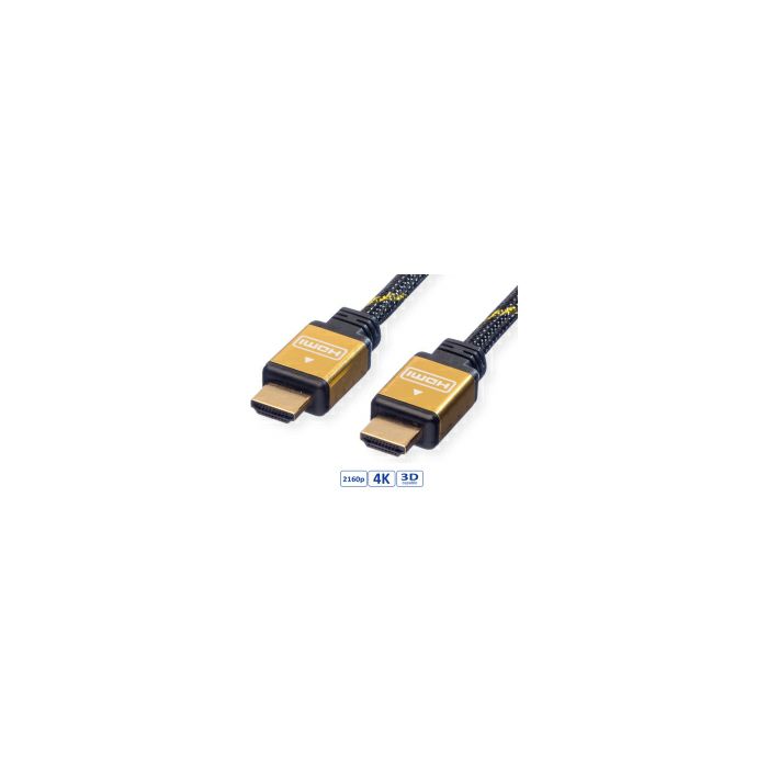 Roline GOLD HDMI kabel sa mrežom, M/M, 1.0m 