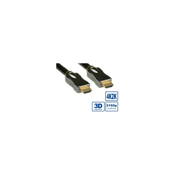 Roline HDMI Ultra HD kabel sa mrežom, M/M, 2.0m