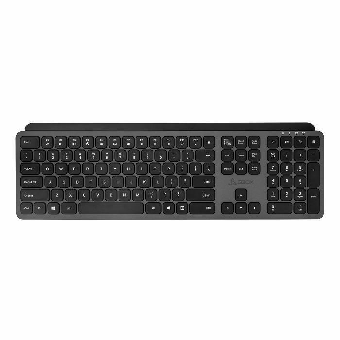 SBOX bežična tipkovnica WK-26 US crno/siva