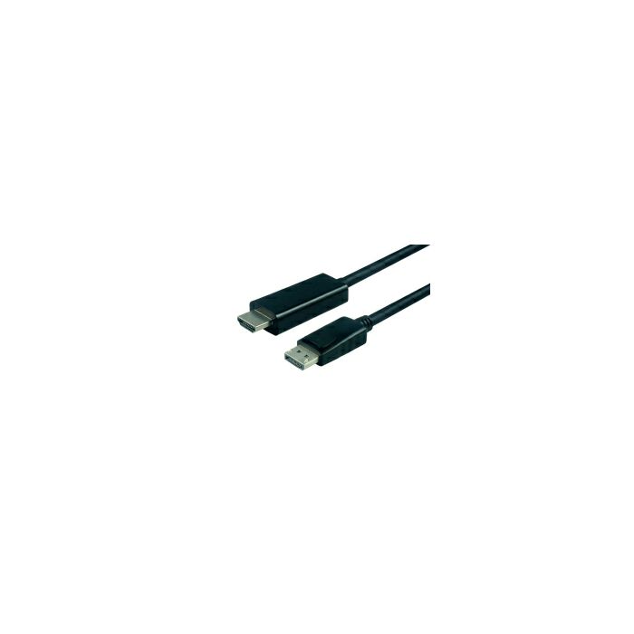 Roline VALUE DisplayPort kabel v1.2, DP - UHDTV, M/M, 1.0m, crni
