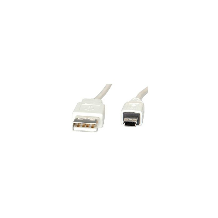Roline VALUE USB2.0 kabel TIP A(M) na Mini 5-pin (M), 1.8m, bijeli