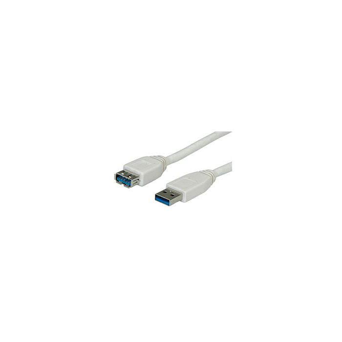 Roline VALUE USB3.0 kabel TIP A-A M/F, 1.8m, bijeli (produžni)