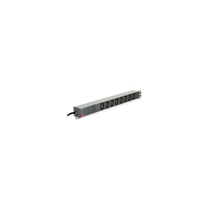 Roline strujna priključnica 19", 8×IEC3200 C13-C14 M (UPS) priključak kabla, 2.0m, aluminium