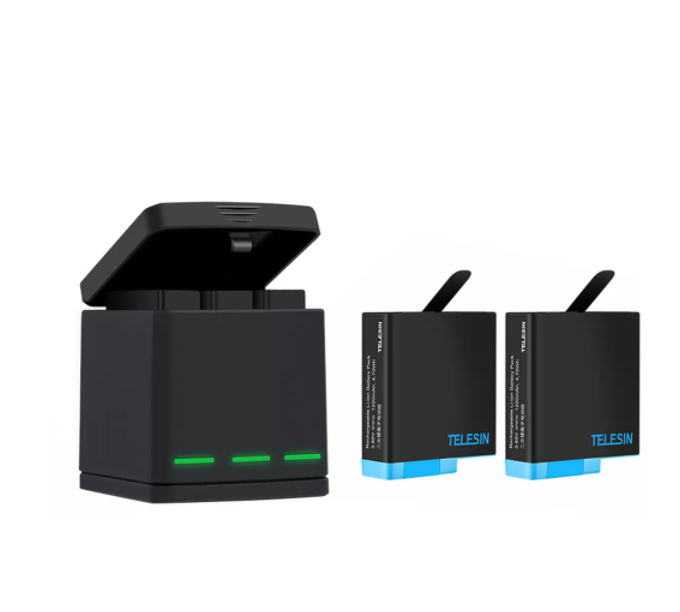 Telesin Box three-channel charger for GoPro Hero 5/6/7/8 + 2 batteries (GP-BNC-801)