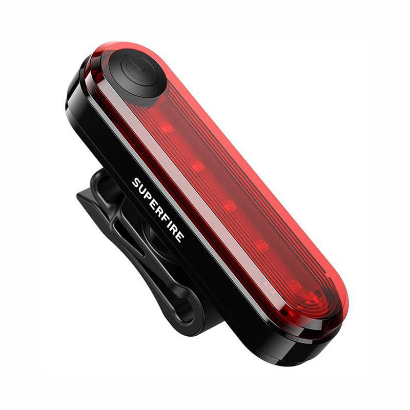 Superfire BTL01 rear bike light, USB, 230mAh