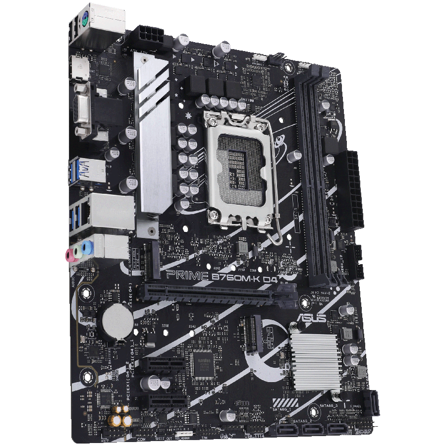 ASUS PRIME B760M-K D4 LGA1700 mATX osnovna ploča - Intel B760, 2xDDR4, 2xM.2, 4xSATA, 2.5Gb LAN, 1x