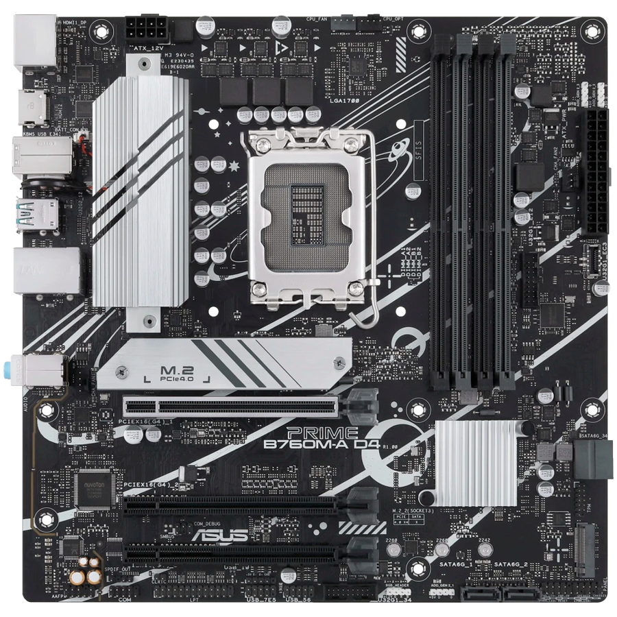 ASUS PRIME B760M-A D4-CSM LGA1700 mATX osnovna plošča - Intel B760, 4xDDR4, 2xM.2, 4xSATA, 2.5Gb LAN