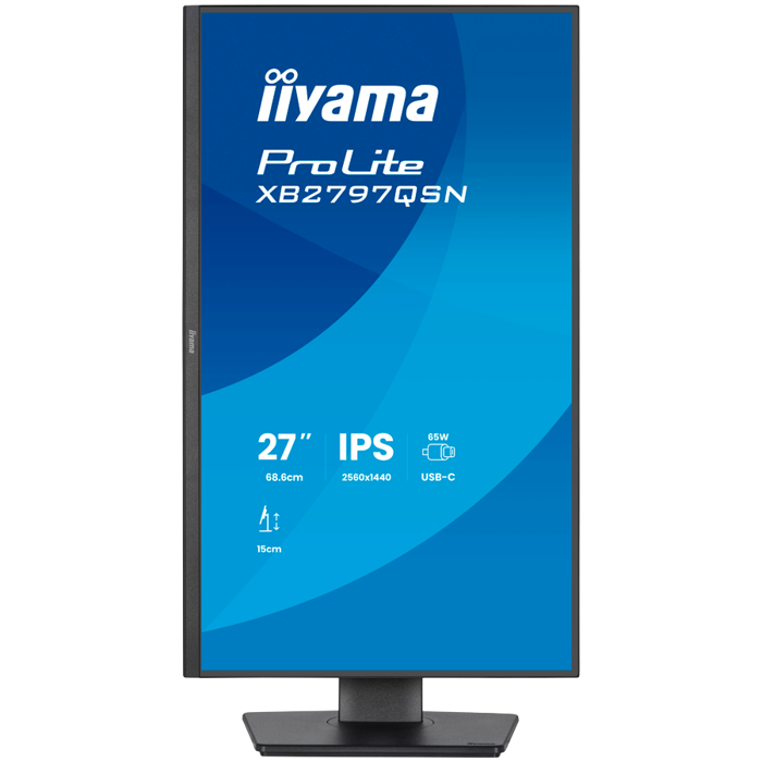 27" IPS-panel, 2560x1440, EyeComfort, 15cm Height Adj. Stand, USB-C Dock (LAN/65W PD/DP-OUT) 1ms, 350cd/m2, Speakers, USB-C, HDMI, DisplayPort, USB HUB (2x3.2+2xC)
