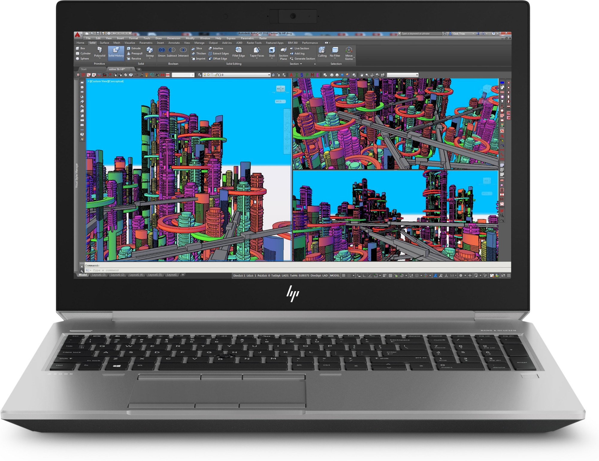 Laptop HP ZBook 15 G5 / i7 / Quadro P2000 / RAM 32 GB / 512GB SSD / 15,6″ FHD