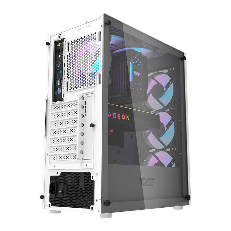 Darkflash DK352 Plus computer case (black and white) + 4 ARGB fans