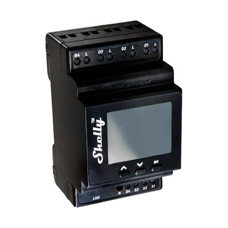 Shelly Pro 4PM DIN Rail 4-channel Relay, WiFi (Power measurement)