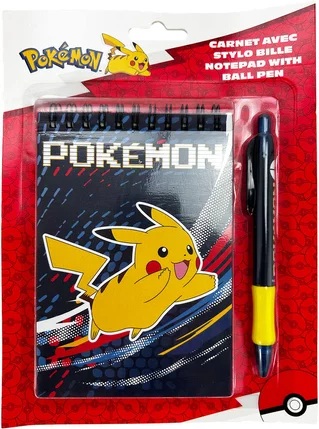 POKEMON - PIKACHU - SPIRAL NOTEBOOK AND BALLPOINT PEN
