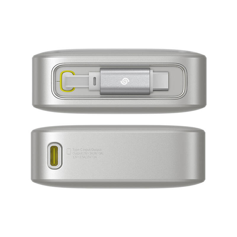 Powerbank Baseus OS Free2Pull 10000mAh 30W +cable (grey)