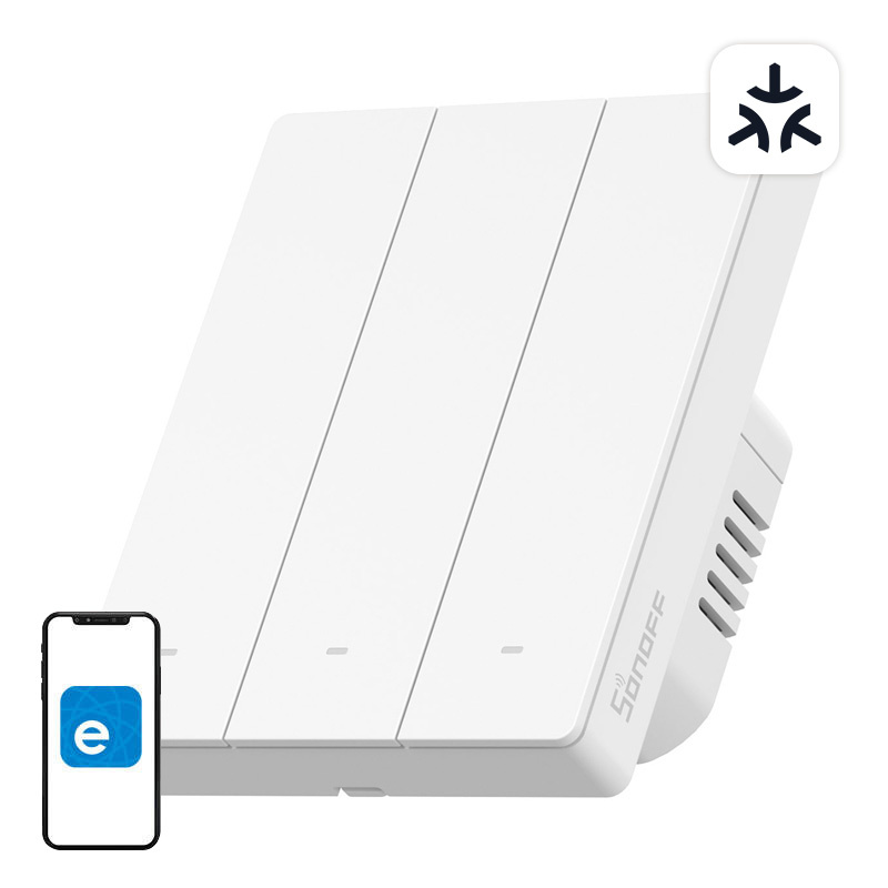 SONOFF M5-3C-80W WiFi Matter smart wall switch (3-channel, for frame)