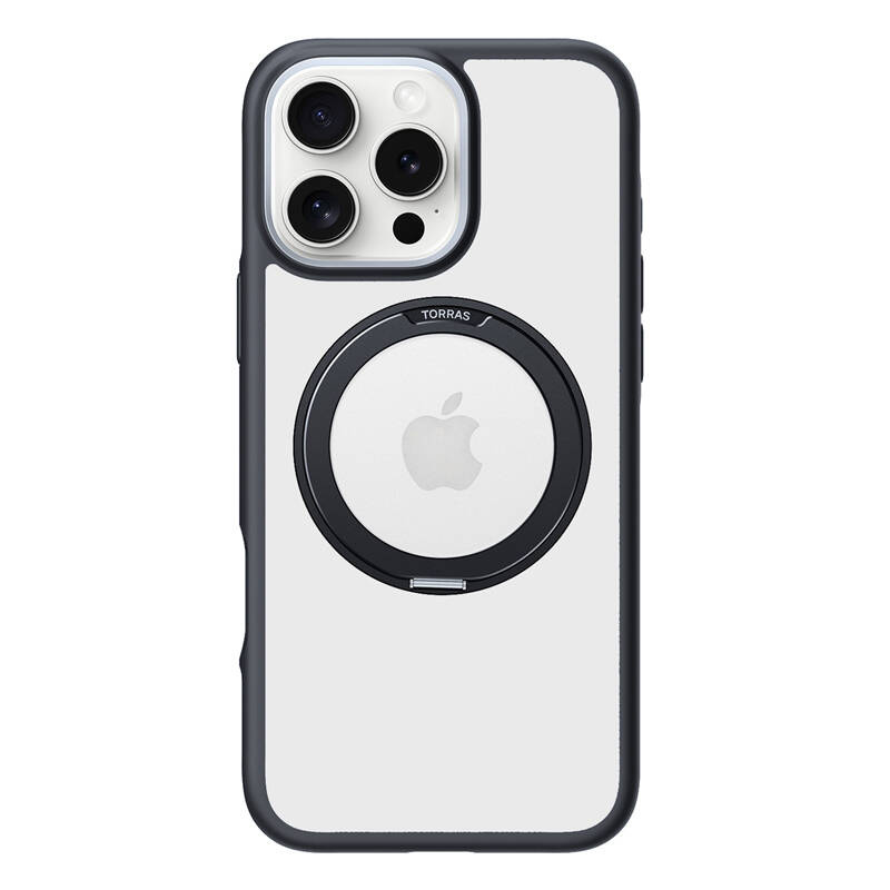 Torras Ostand R Fusion Case for iPhone 16 Pro (Black)