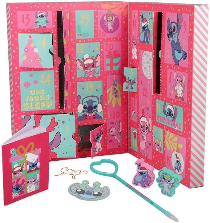 PALADONE Disney Stitch Stationery 24 Day Advent Calendar