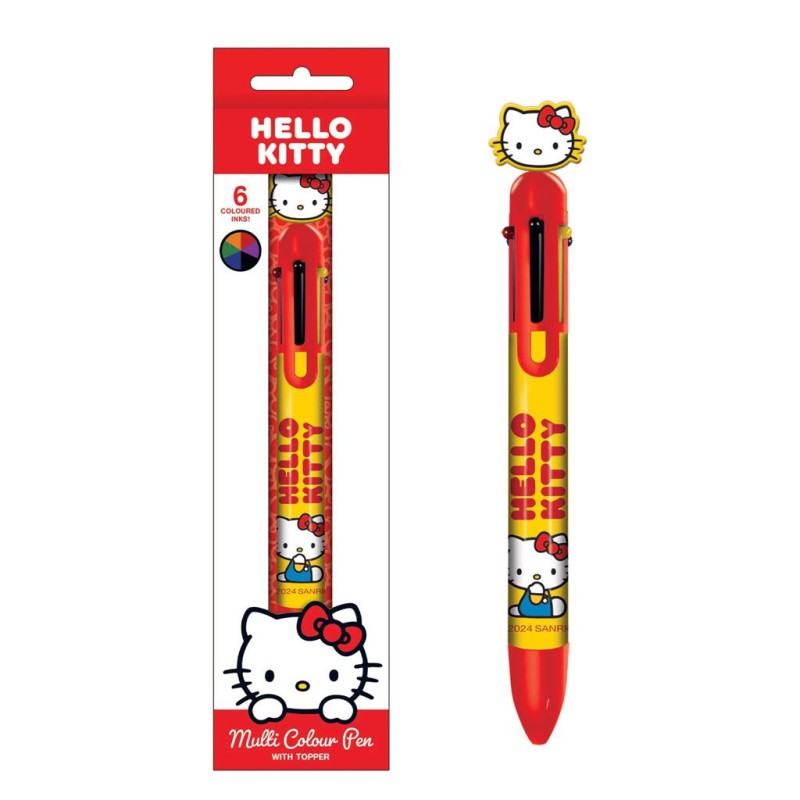 PYRAMID HELLO KITTY (FAVOURITE THINGS) MULTI COLOUR (6-IN-1) PEN (BOXED)