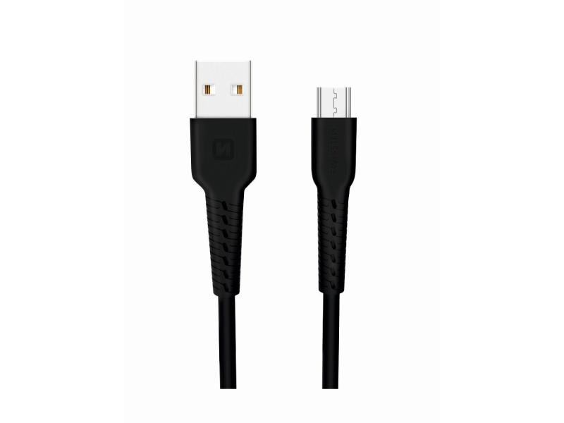 SWISSTEN kabel USB/microUSB, 2A, 1m, crni - 03080086