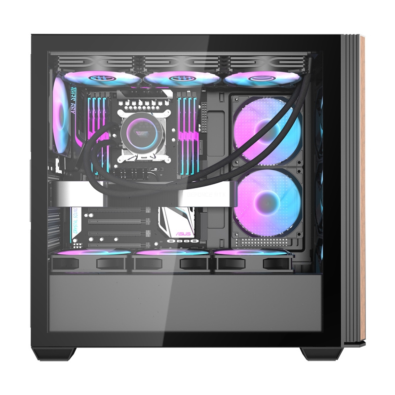 Darkflash DS900WS computer case (black) + 4 fans